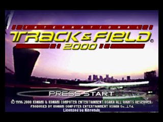 International Track & Field 2000 (USA) Title Screen